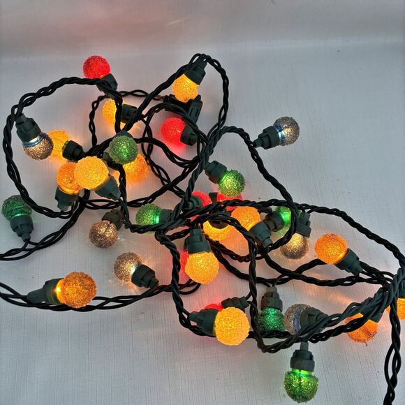 Vintage Christmas 35 String Lights Ting Shen TS 23 Ice Gumdrop Snowball Holiday - Picture 1 of 3